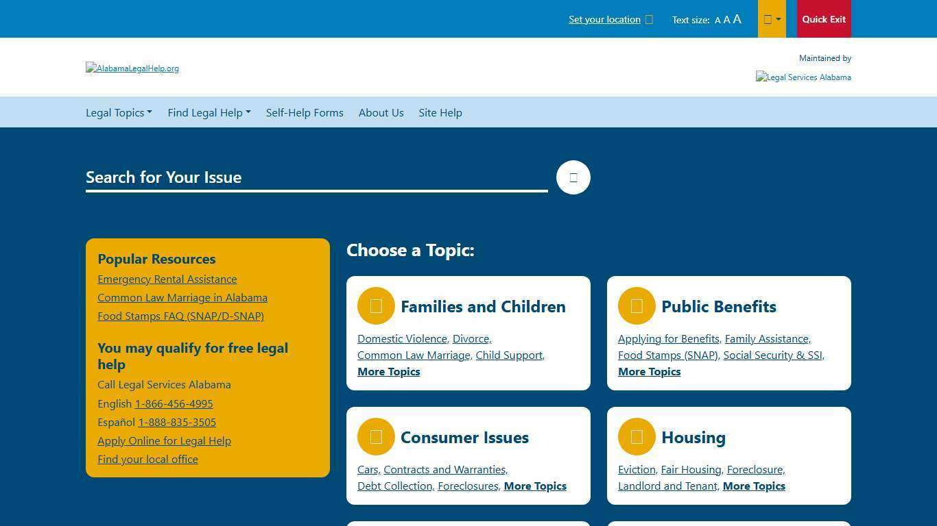 AlabamaLegalHelp.org | A guide to free and low-cost legal aid, assistance & services in Alabama