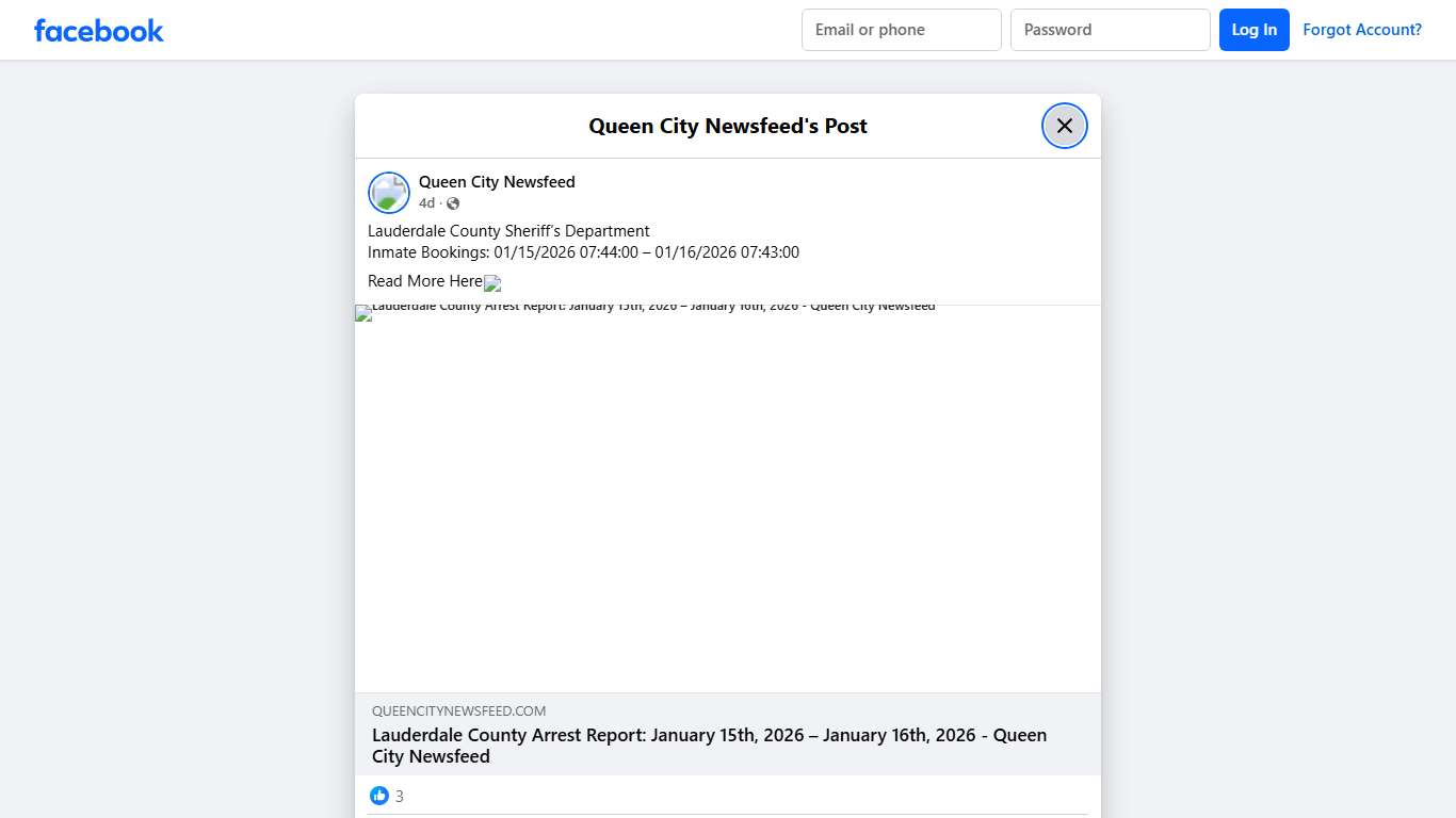 Lauderdale County Sheriff’s... - Queen City Newsfeed | Facebook